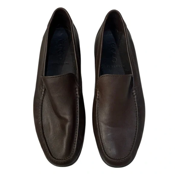 Ecco Men's S Lite Moc Classic Leather Loafers Dark Brown Shoes Size 11